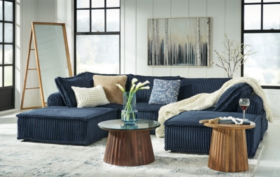 Ashley Bales Navy 5-Piece Modular Seating
