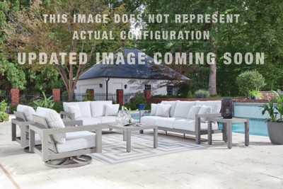 Ashley Moonlight View Gray Outdoor Sofa with 2 Lounge Chairs