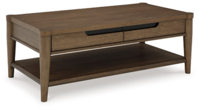 Ashley Roanhowe Brown Coffee Table with 2 End Tables
