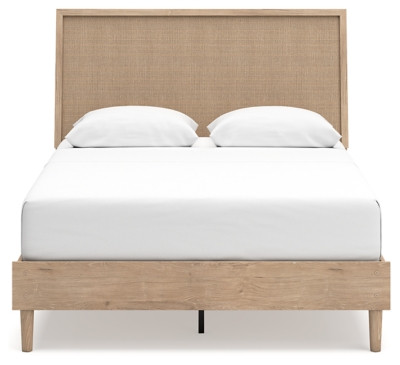Ashley Cielden Two-tone Queen Panel Bed with 2 Nightstands