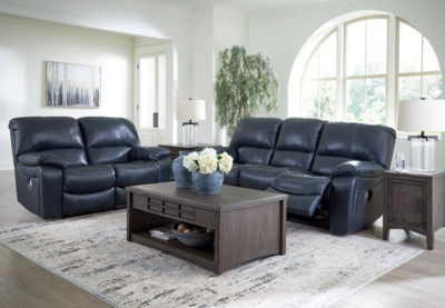 Ashley Leesworth Dark Brown Sofa and Loveseat