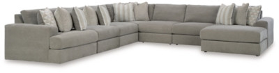 Ashley Avaliyah Ash 7-Piece Sectional with Ottoman