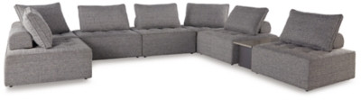 Bree Zee Brown 8-Piece Outdoor Sectional with Lounge Chair