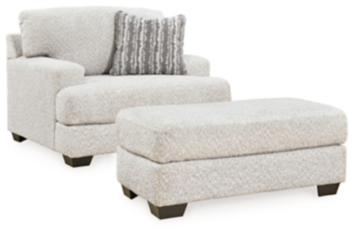 Brebryan Flannel Chair and Ottoman