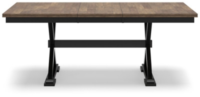 Ashley Wildenauer Brown Black Dining Table and 6 Chairs