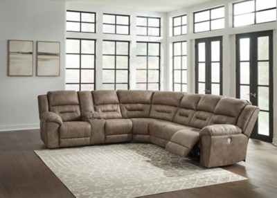 Ashley Ravenel Fossil 4-Piece Power Reclining Sectional 83106/46