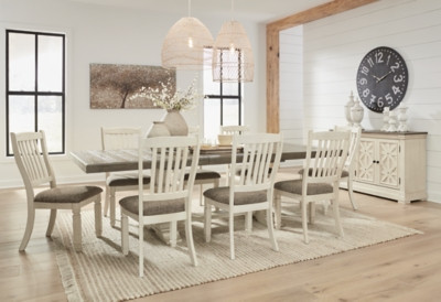 Bolanburg Antique White Dining Table and 8 Chairs