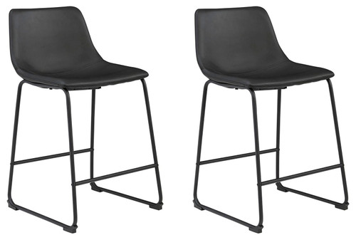 Ashley Centiar Gray Counter Height Bar Stool (Set of 2)