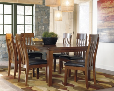Ralene Medium Brown Dining Table and 6 Chairs