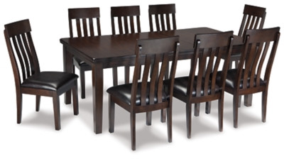 Haddigan Dark Brown Dining Table and 8 Chairs