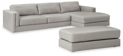 Amiata Glacier 2-Piece Sectional with Ottoman 57404/17/66/08
