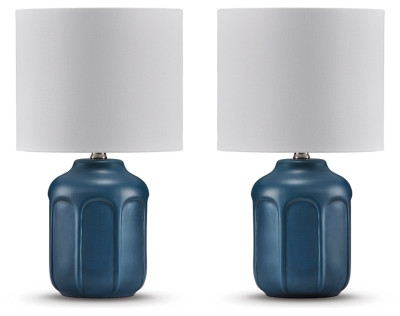 Gierburg Teal 2-Piece Table Lamp Set