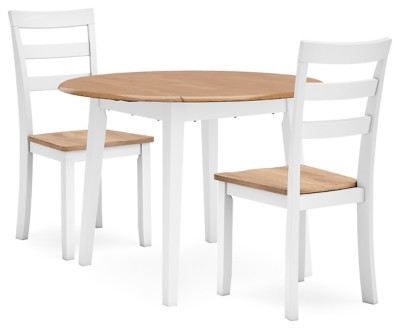 Ashley Gesthaven Natural White Dining Table and 2 Chairs