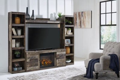Ashley Derekson Multi Gray 4-Piece Entertainment Center