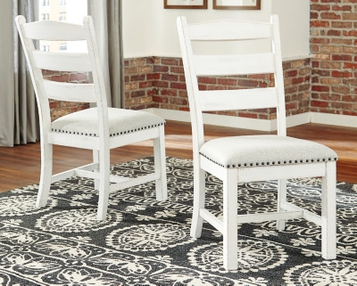 Ashley Valebeck Beige White Dining Chair (Set of 2)