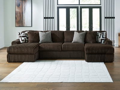 Ashley Midnight-Madness Onyx 3-Piece Sectional with Chaise 98103/17/46/66