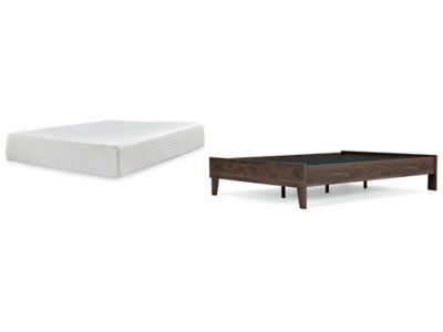 Calverson Mocha Full Platform Bed with Mattress EB3660/112/M727/21
