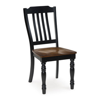 Ashley Loganeer Black Brown Dining Chair (Set of 2)