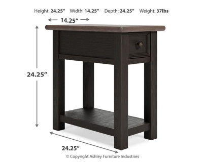 Ashley Tyler Creek Grayish Brown Black 2 End Tables