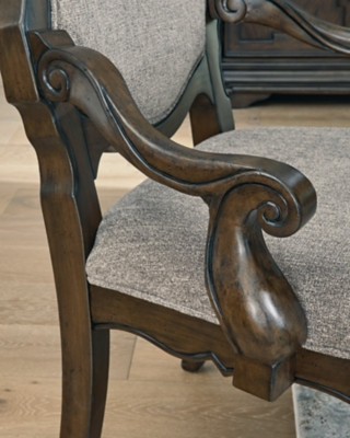 Ashley Maylee Dark Brown Dining Table and 6 Chairs and Bench