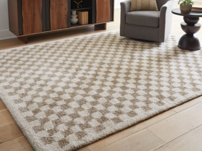 Ashley Karamen Taupe Ivory Large Rug