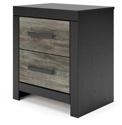 Ashley Jonnifer Black Gray Nightstand
