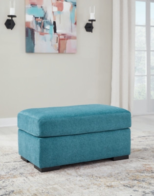 Ashley Keerwick Teal Ottoman