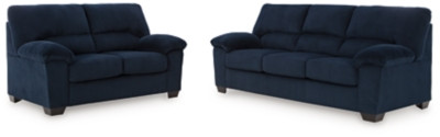 SimpleJoy Navy Sofa and Loveseat