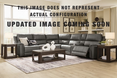 Ashley Beryton Espresso 3-Piece Power Sectional Reclining Sofa