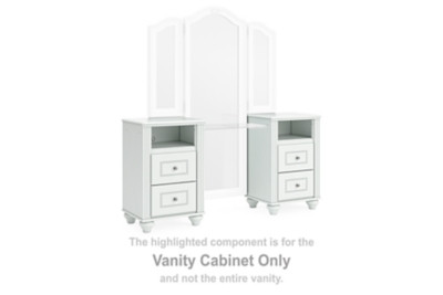 Ashley Maylilly White Vanity Cabinet