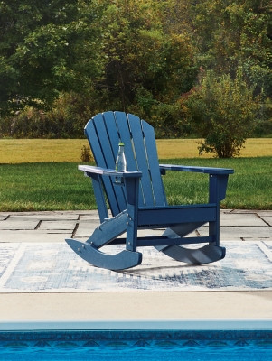 Ashley Sundown Treasure Blue Outdoor Rocking Chair