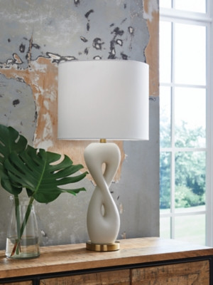 Ashley Judrich White Gold Finish Table Lamp