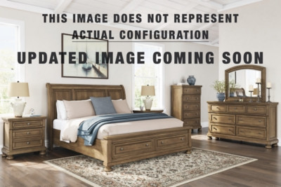 Ashley Vandenmore Medium Brown California King Sleigh Bed. Dresser, Mirror, Chest and Nightstand