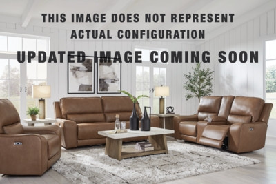 Ashley Silverbrooke Caramel 4-Piece Reclining Sectional with Chaise and Storage Console