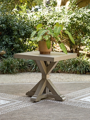 Ashley Revare Beach Beige Outdoor End Table
