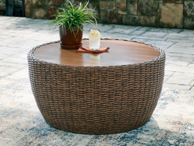 Ashley Cardiff Beach Beige Outdoor Coffee Table