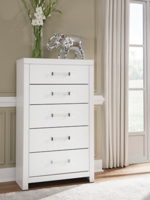 Ashley Raechalla White Chest of Drawers