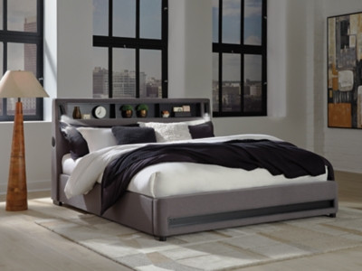Ashley Cayberry Gray King Upholstered Bed