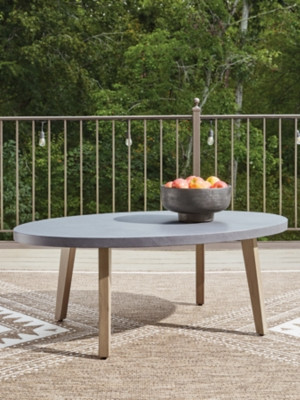 Ashley Francis Beach Natural Gray Outdoor Coffee Table