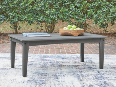 Ashley Lone View Bay Gray Outdoor Coffee Table