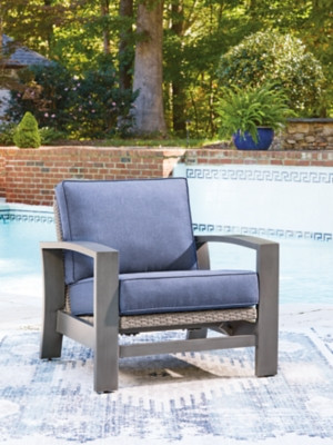 Ashley Dillon Beach Blue Gray Outdoor Spring Lounge Chair