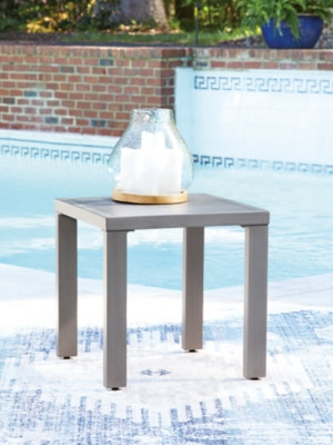 Ashley Dillon Beach Gray Outdoor End Table