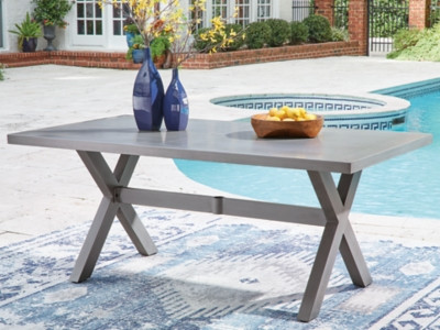 Ashley Dillon Beach Gray Outdoor Dining Table