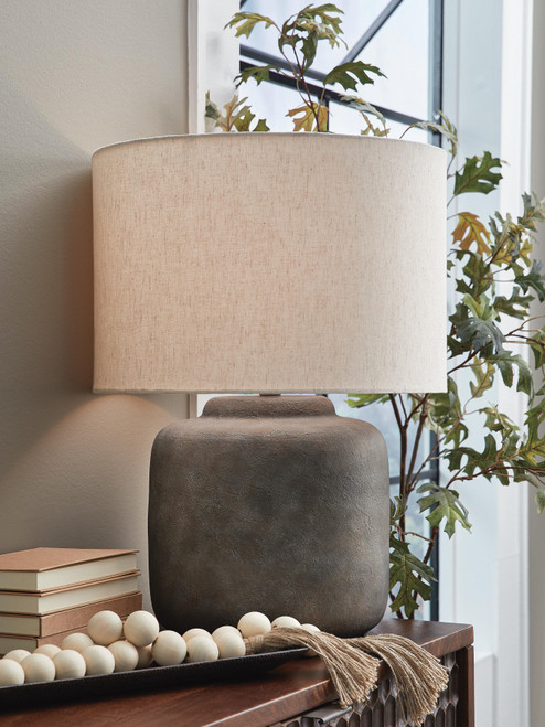 Ashley Zandophen Antique Gray Table Lamp