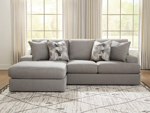 Benchcraft Lindon Smoke 2-Piece Sectional with Chaise
