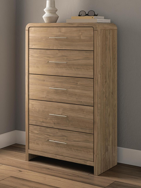 Ashley Dovander Warm Natural Brown Chest of Drawers
