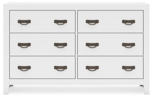 Ashley Binterglen White California King Panel Bed, Dresser and 2 Nightstands