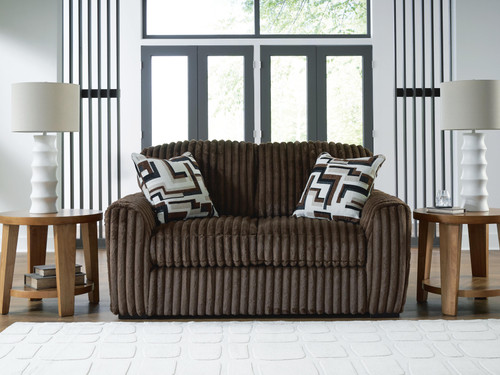 Ashley Midnight-Madness Chocolate Loveseat