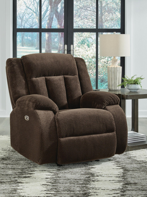Ashley Greely Bend Chocolate Power Recliner