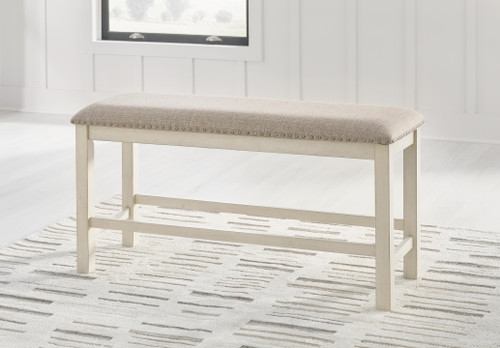 Ashley Robbinsdale Antique White 49" Counter Height Dining Bench
